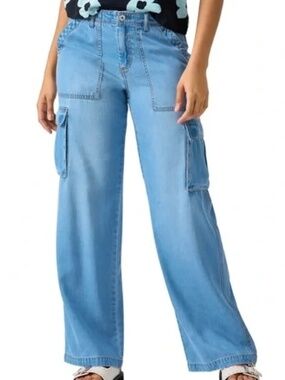 Sanctuary Reissue Cargo jeans (lightweight loycell/cotton) Size MED, EUC